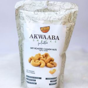 Akwaaba Snacks Dry Roasted Cashew Nuts Lightly Salted