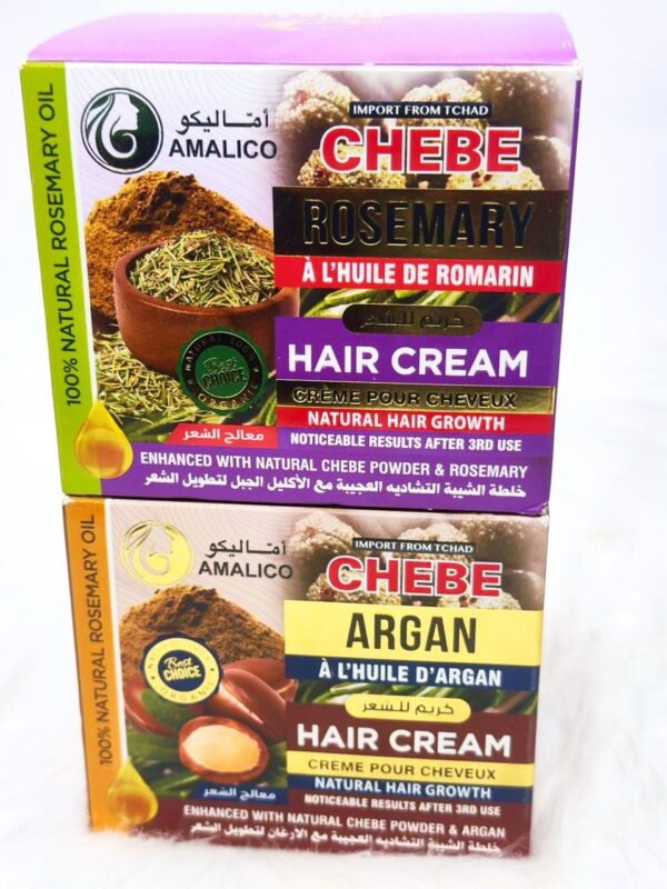 Amalico Chebe  Rosemary Hair Cream and Argan Hair Cream